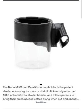 Nuna Stroller Cup Holder - Black/Clear